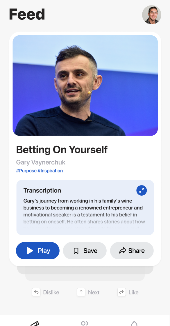 Get Mentors app mentor feed screen