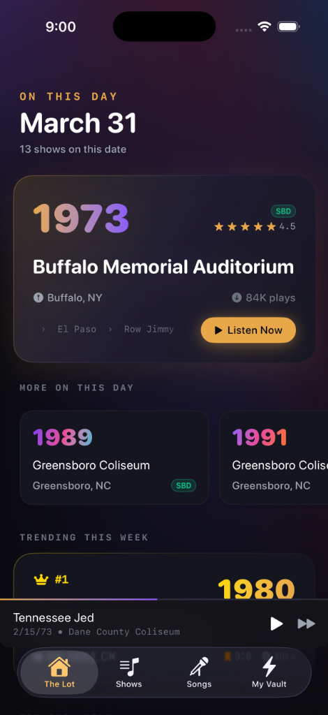 LiveVault app home screen